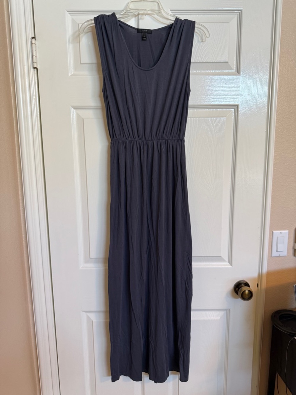 J. Crew Sleeveless Charcoal Grey Maxi Dress XS